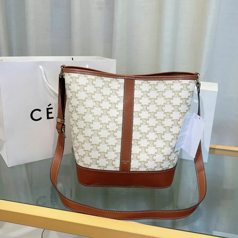 Alternative view of Celine White Monogram Bucket Bag