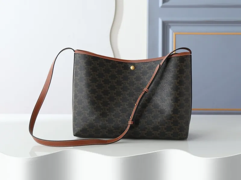 Alternative view of Celine Monogram Crossbody Satchel Bag with Pouch