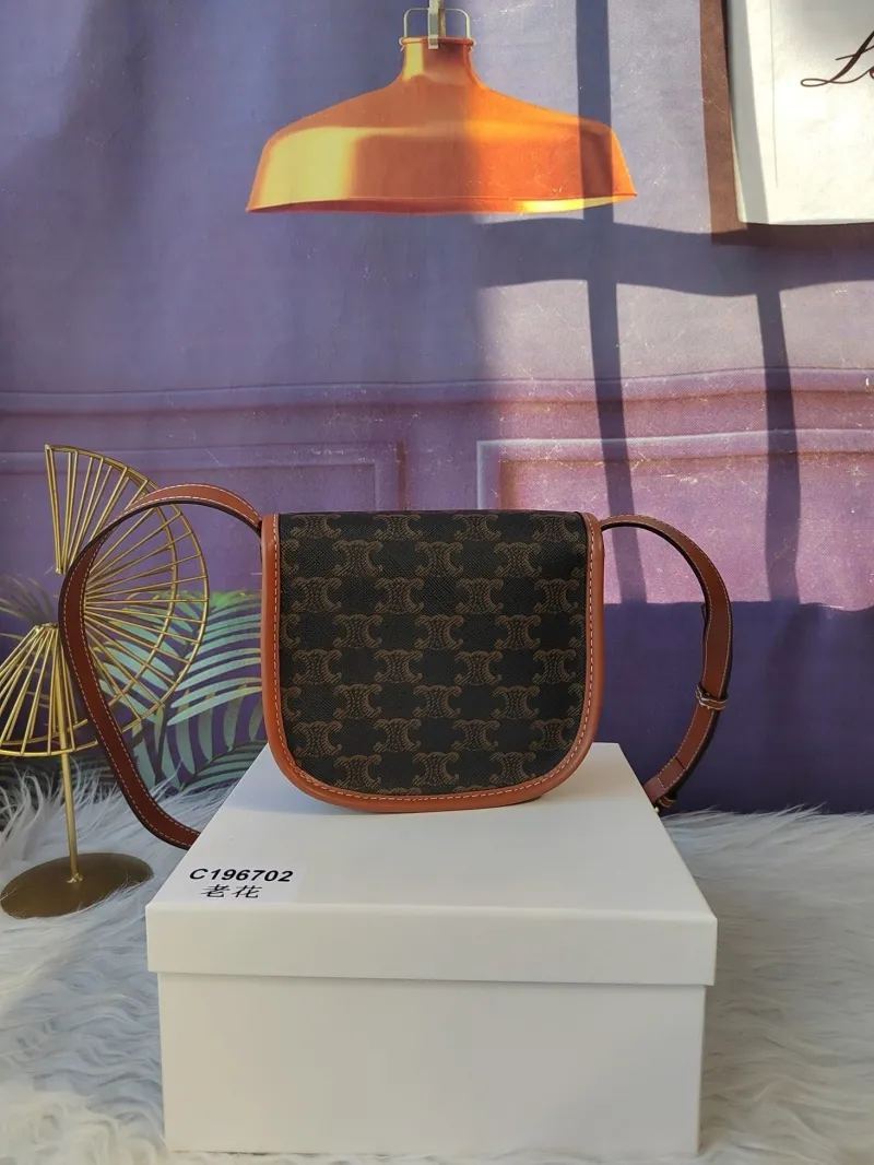 Alternative view of Celine C196702 Monogram Saddle Crossbody Bag