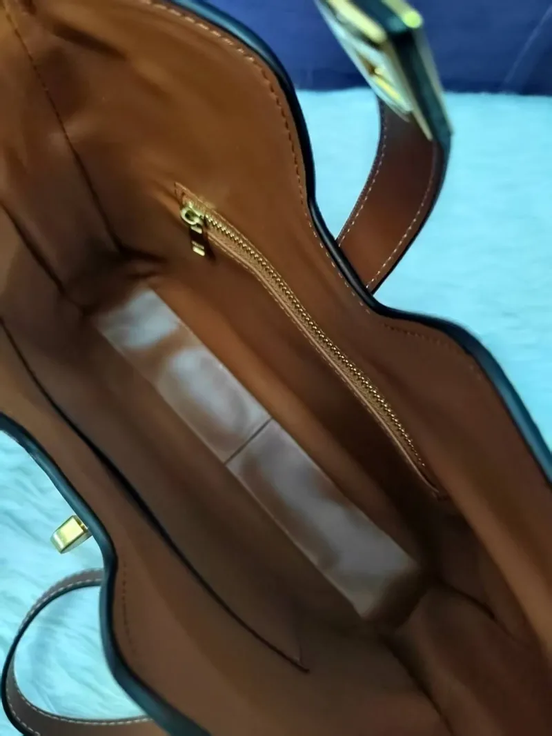 Celine Brown Leather Satchel Bag - Image 7