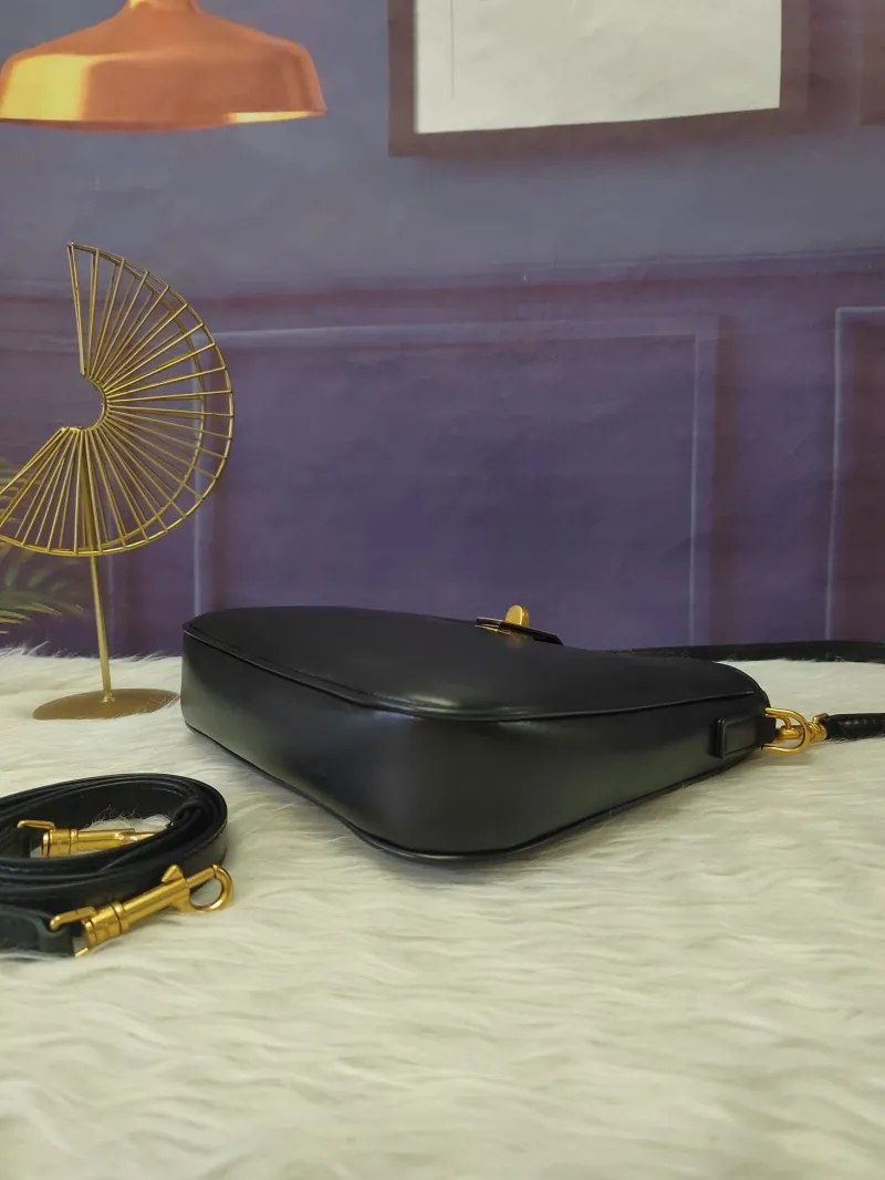 Celine Black Leather Satchel Shoulder Bag - Image 4