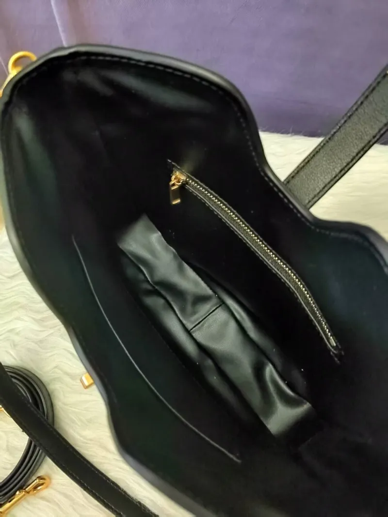 Celine Black Leather Satchel Shoulder Bag - Image 6