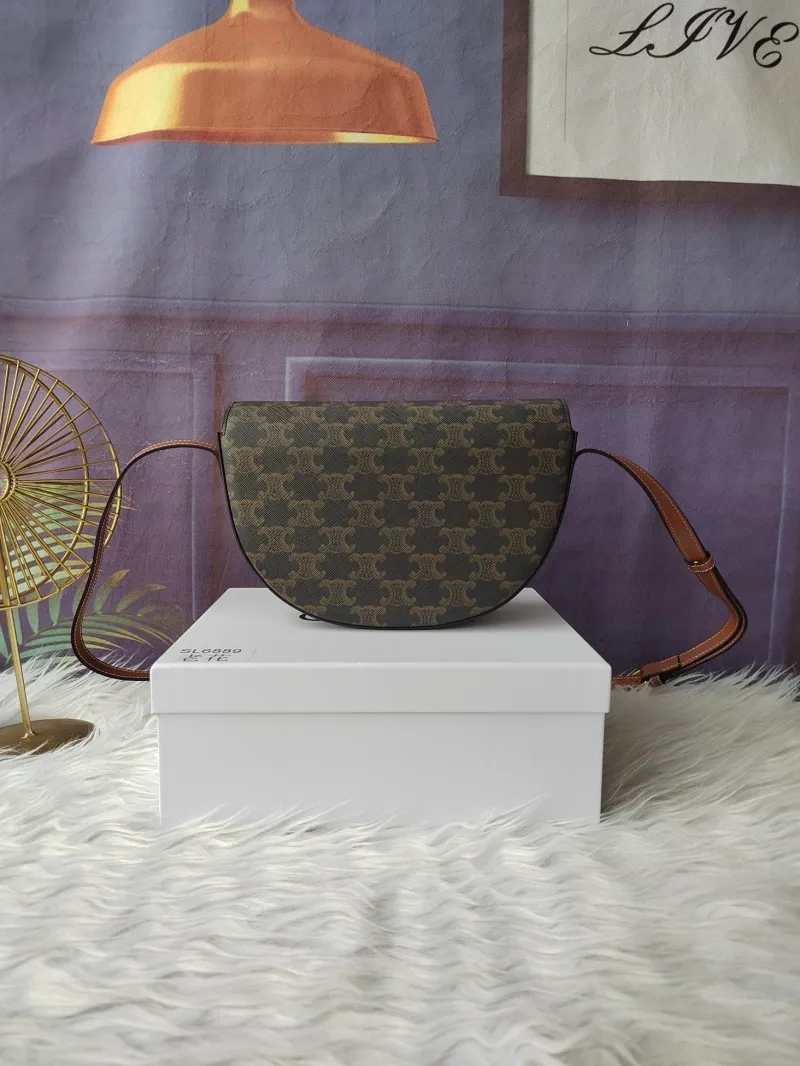 Alternative view of Celine SL6889 Monogram Saddle Crossbody Bag