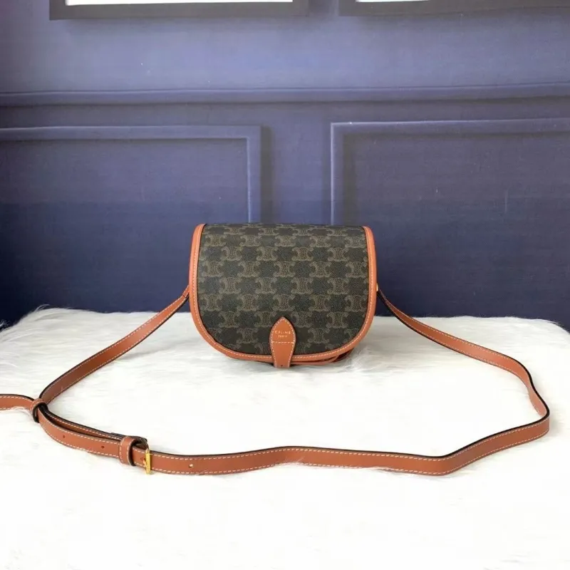 Celine Triomphe Saddle Crossbody Bag 164403DBT.38NO