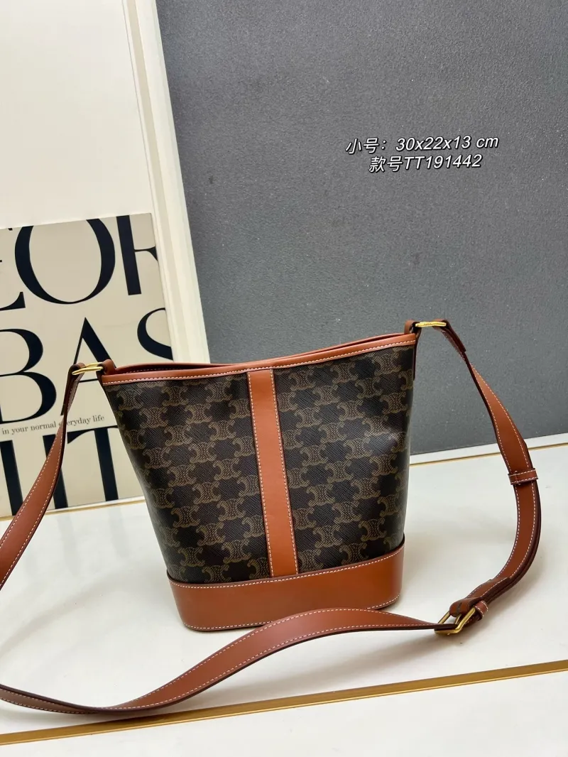 Alternative view of Celine Small Brown Monogram Bucket Bag TT191442