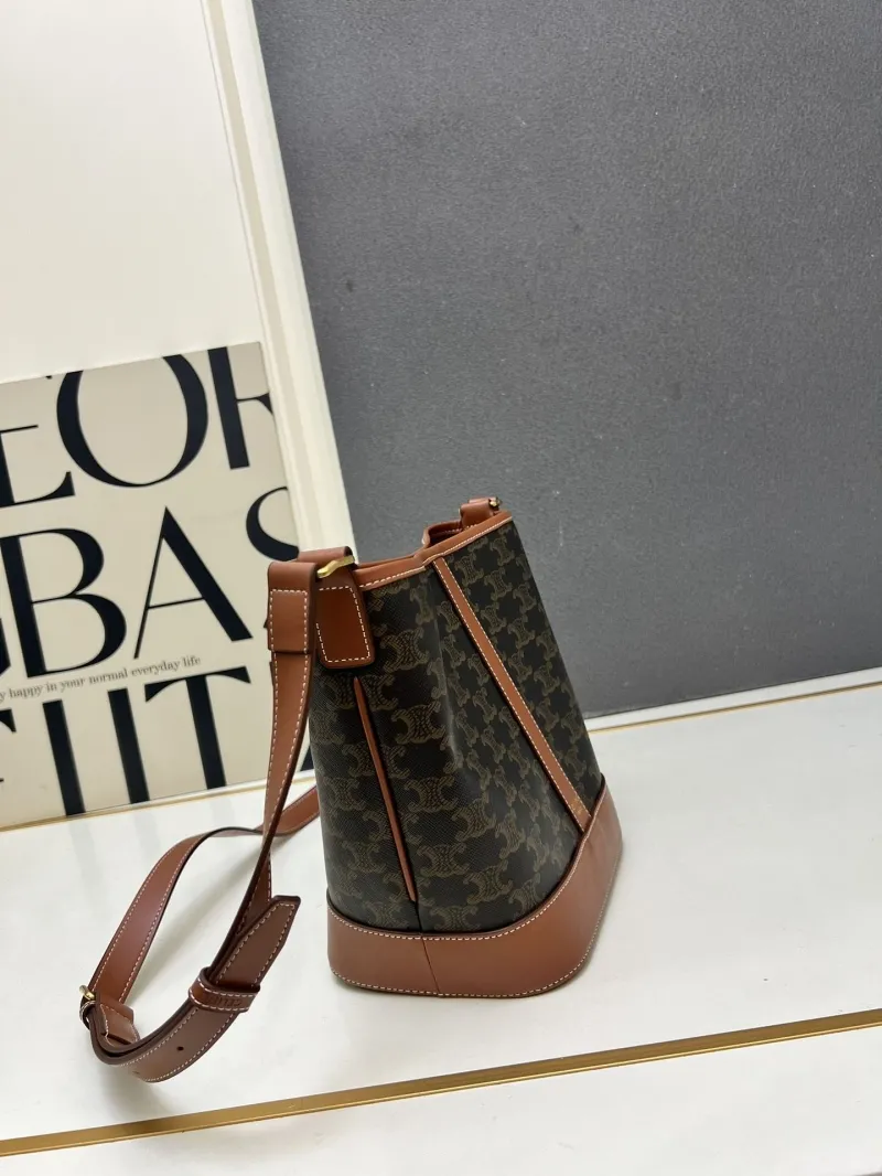 Celine Small Brown Monogram Bucket Bag TT191442 - Image 3