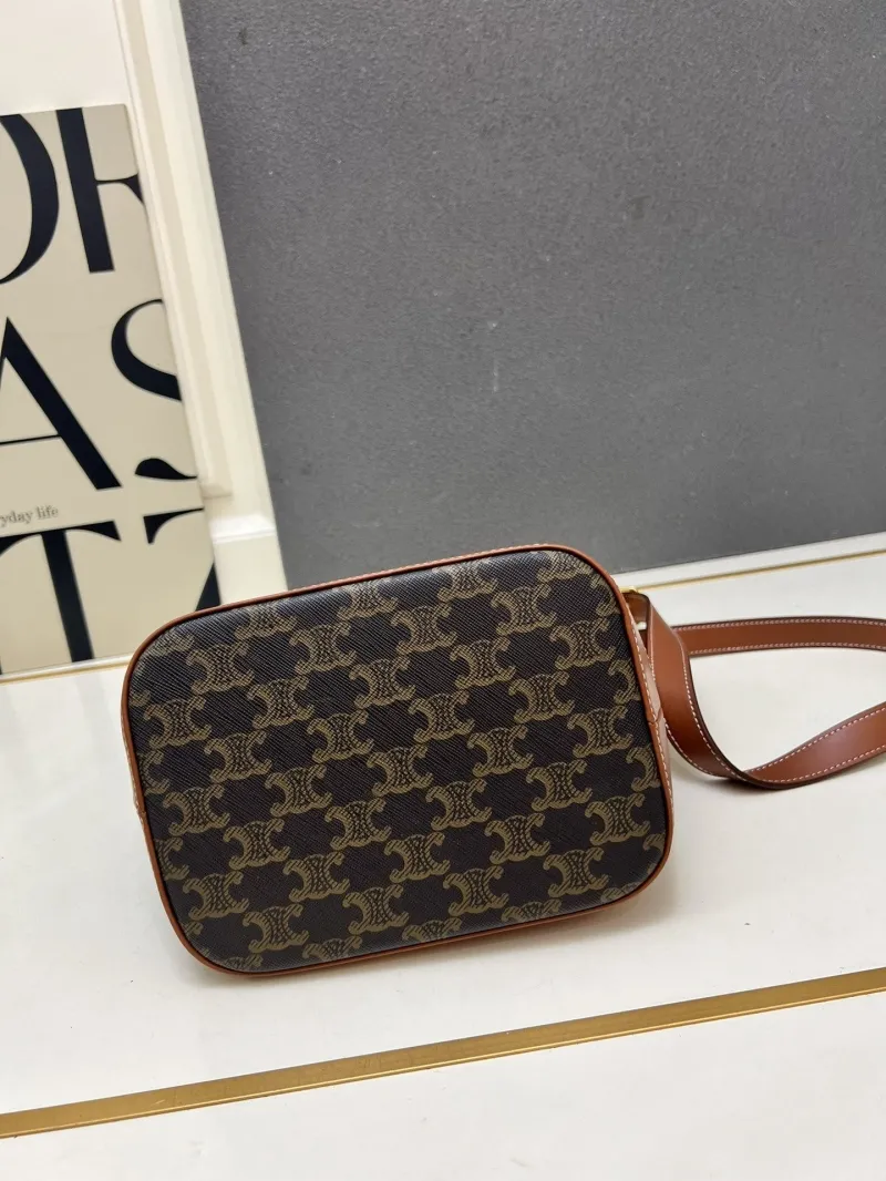Celine Small Brown Monogram Bucket Bag TT191442 - Image 7