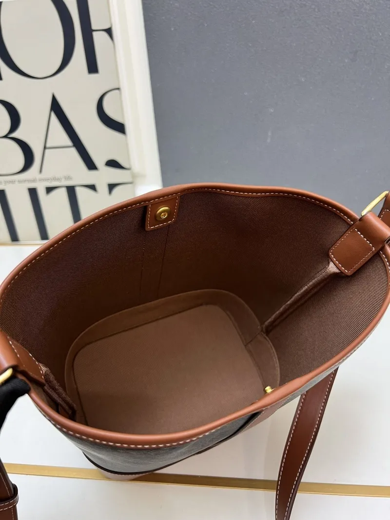 Celine Small Brown Monogram Bucket Bag TT191442 - Image 8