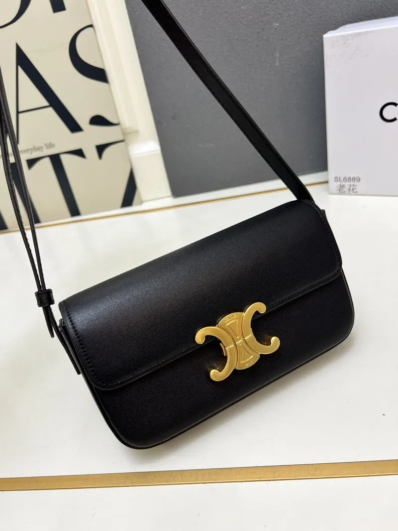 Alternative view of Celine Black Leather Shoulder Bag TT17500