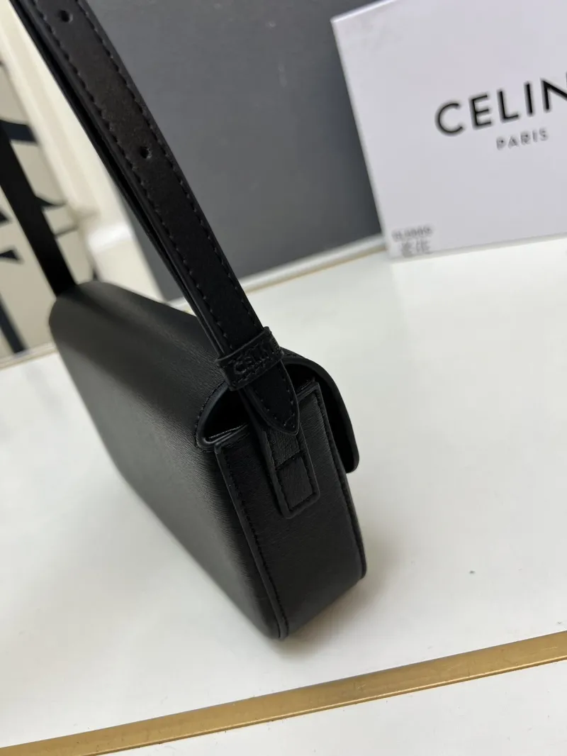 Celine Black Leather Shoulder Bag TT17500 - Image 4
