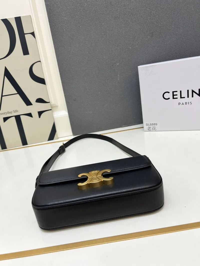Celine Black Leather Shoulder Bag TT17500 - Image 6