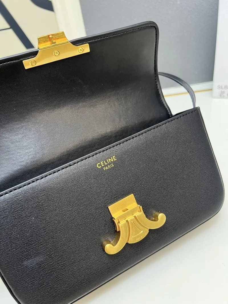 Celine Black Leather Shoulder Bag TT17500 - Image 8
