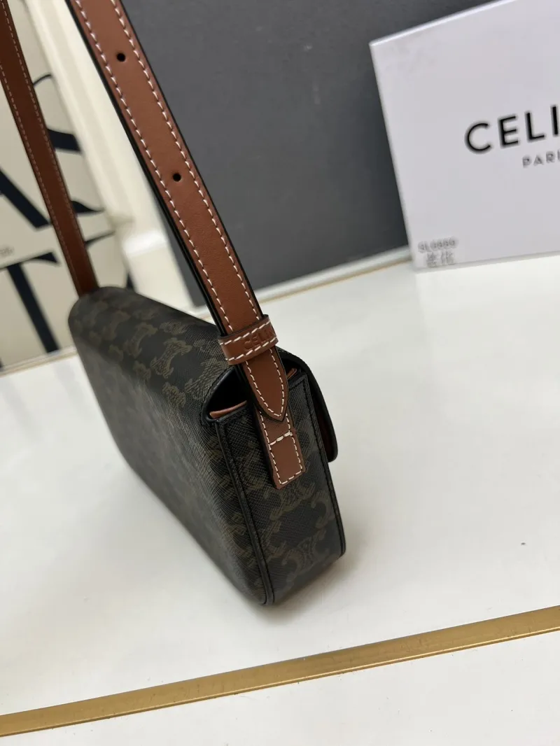Celine Monogram Dark Brown Shoulder Satchel Bag TT17500 - Image 4