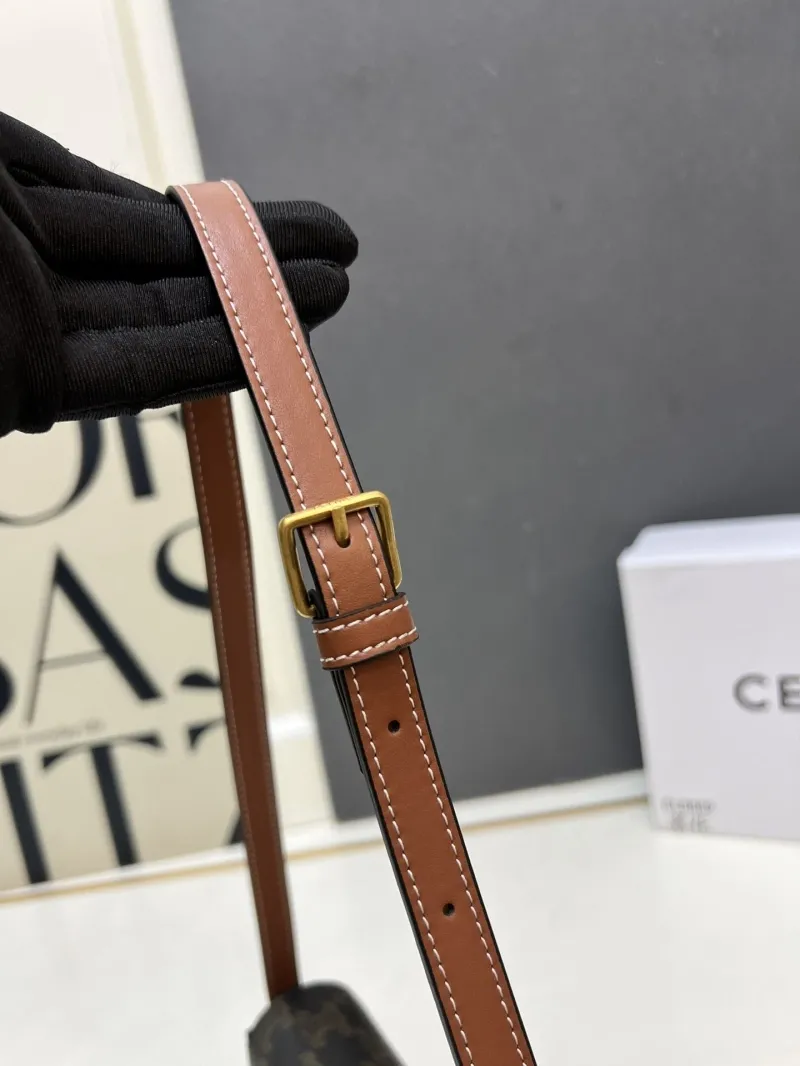 Celine Monogram Dark Brown Shoulder Satchel Bag TT17500 - Image 5
