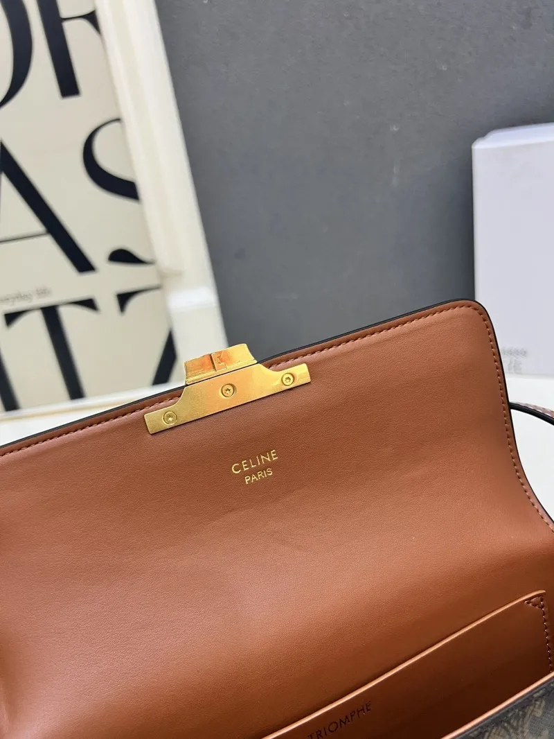 Celine Monogram Dark Brown Shoulder Satchel Bag TT17500 - Image 8