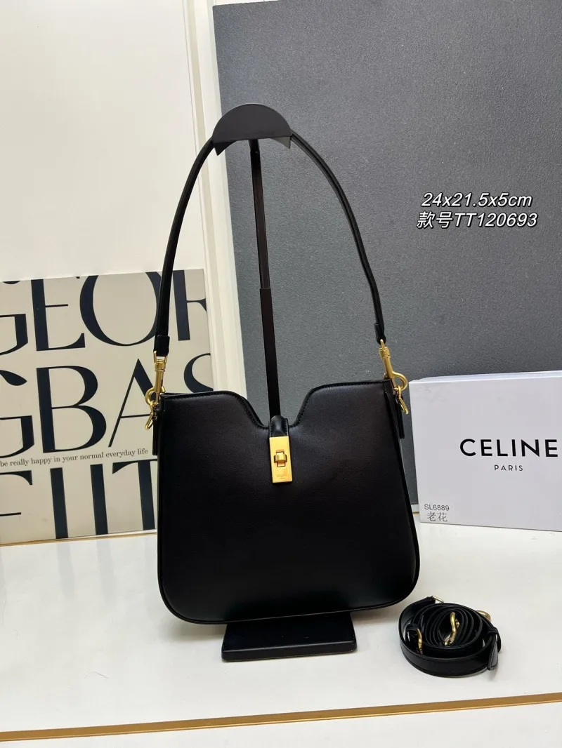 Celine Black Leather Shoulder Bag TT120693