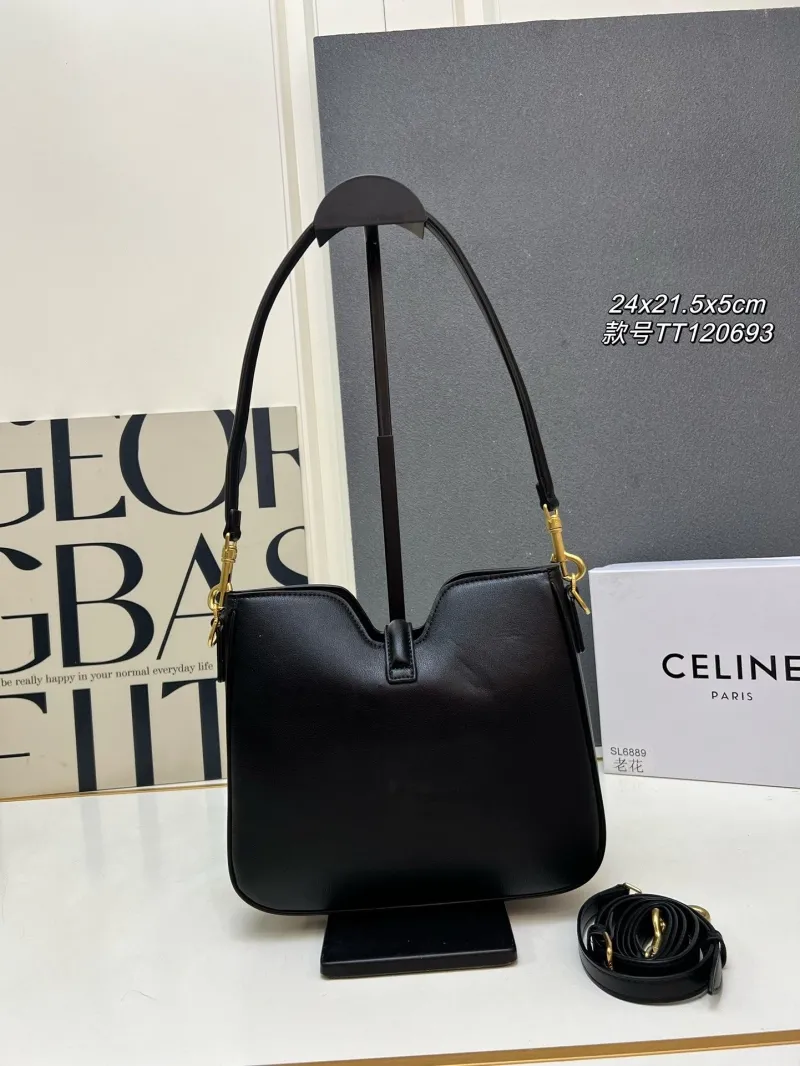 Alternative view of Celine Black Leather Shoulder Bag TT120693