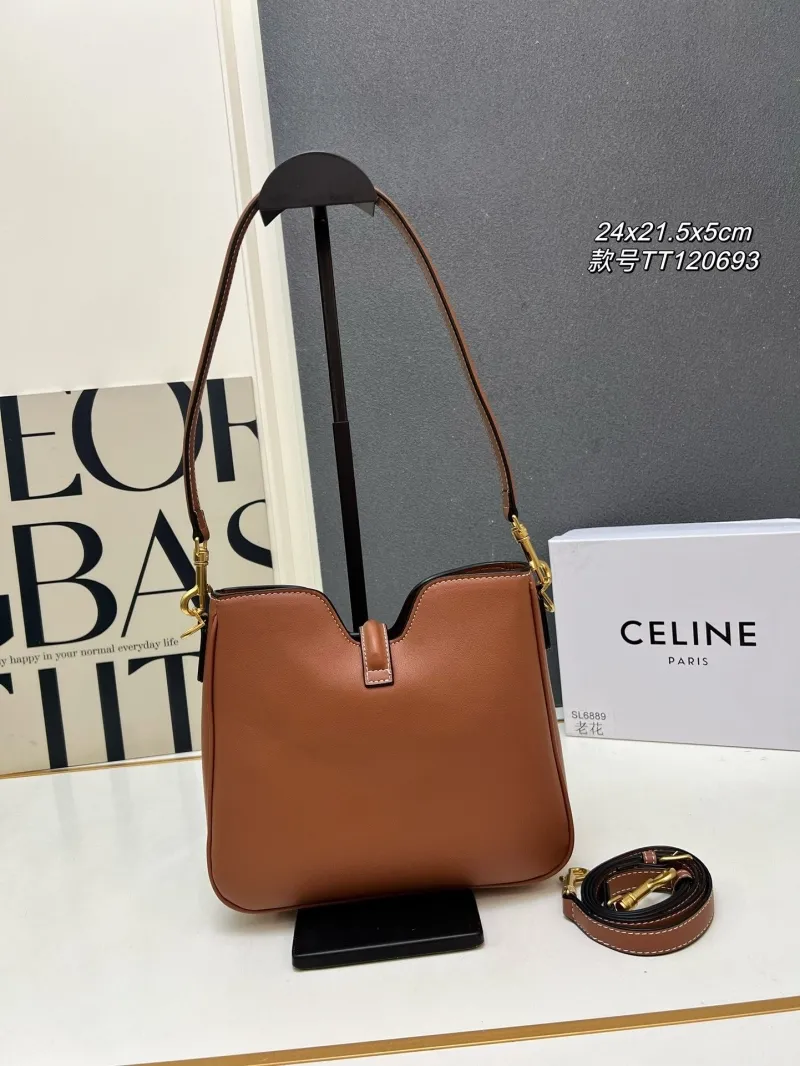 Alternative view of Celine Brown Leather Shoulder Bag TT120693