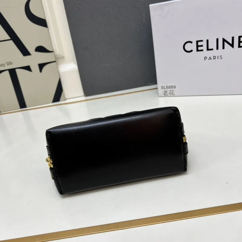 Celine Black Chain Crossbody Bag TT10E382 Size 16x11CM - Image 7