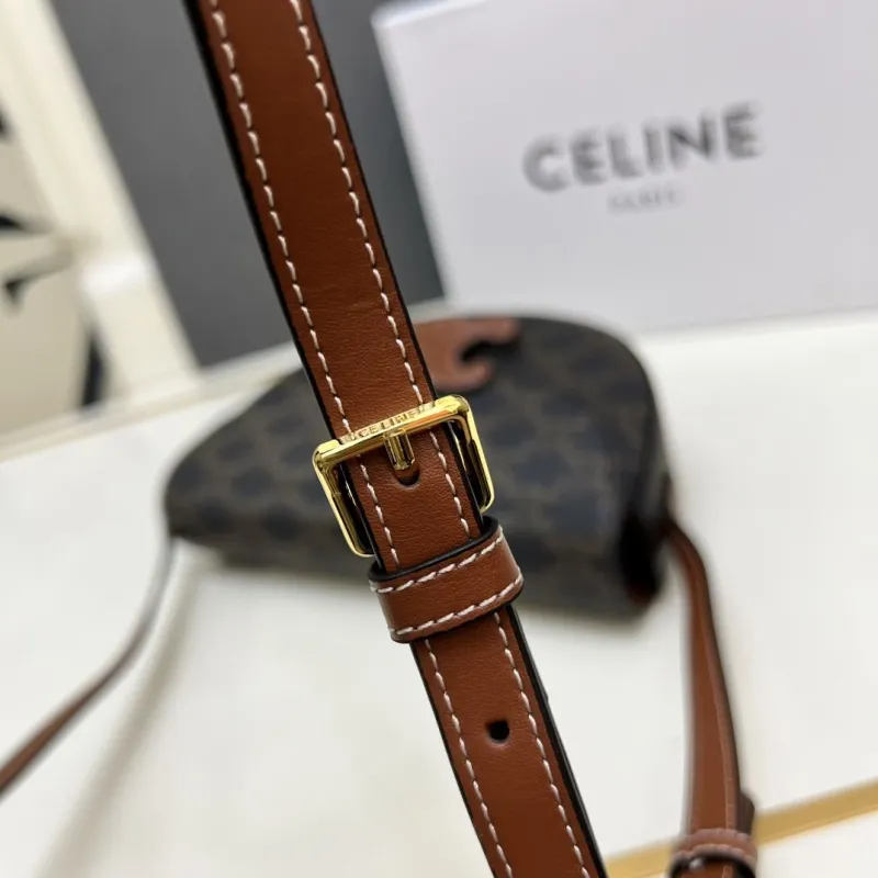 Celine TT6889 Brown Monogram Saddle Crossbody Bag - Image 7