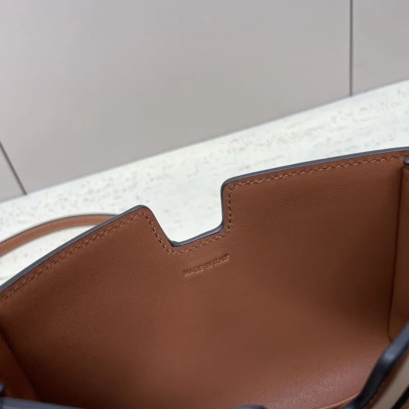 Celine Brown Leather Satchel Crossbody Bag 73 - Image 9