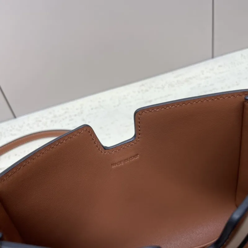 Celine Brown Leather Crossbody Satchel Bag - Image 9