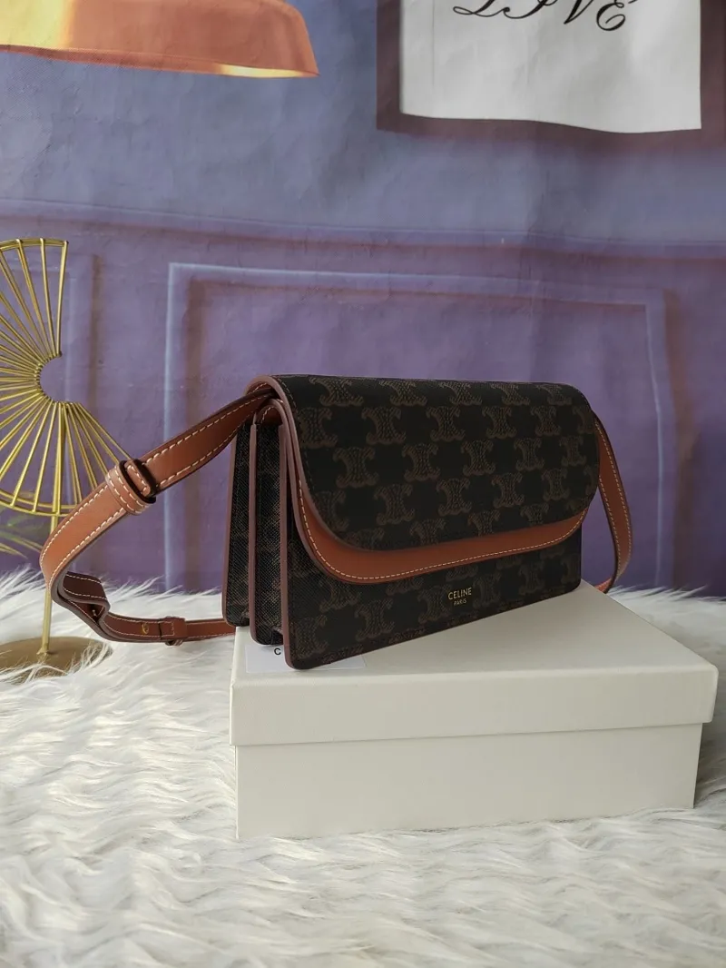 Celine Brown Monogram Crossbody Bag C10D852CG9 - Image 3