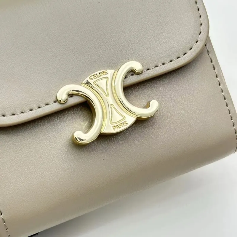 Celine Taupe Mini Chain Wallet - Image 4