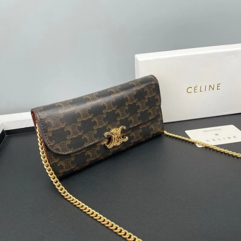 Celine Monogram Chain Wallet Crossbody Bag - Image 3
