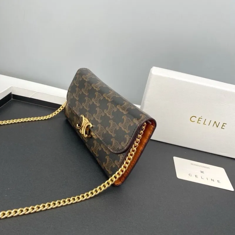 Celine Monogram Chain Wallet Crossbody Bag - Image 4