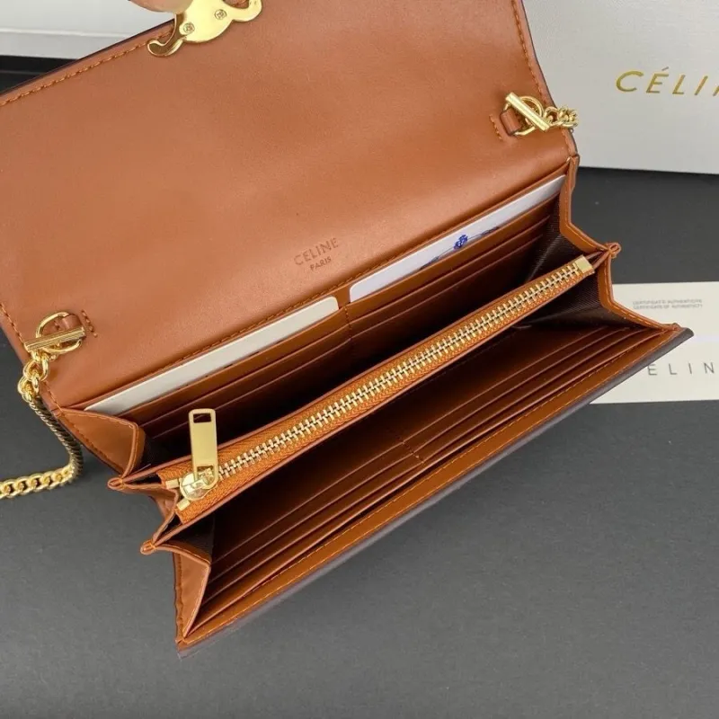 Celine Monogram Chain Wallet Crossbody Bag - Image 10