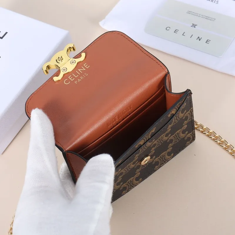 Celine Mini Monogram Chain Crossbody Bag - Image 5
