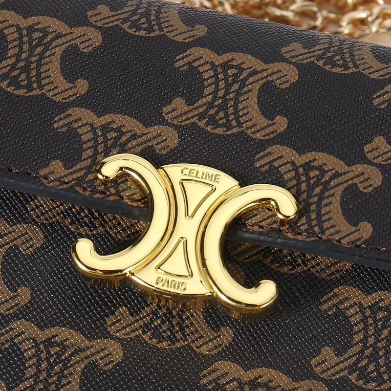 Celine Mini Monogram Chain Crossbody Bag - Image 6
