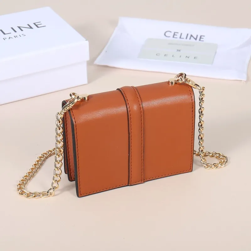 Alternative view of Celine Brown Mini Chain Crossbody Bag