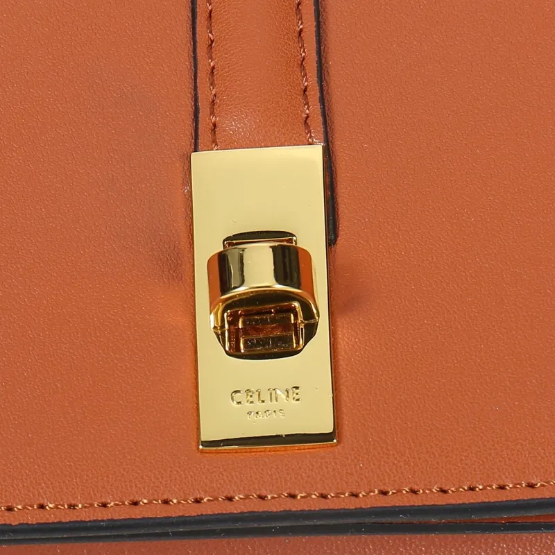 Celine Brown Mini Chain Crossbody Bag - Image 6