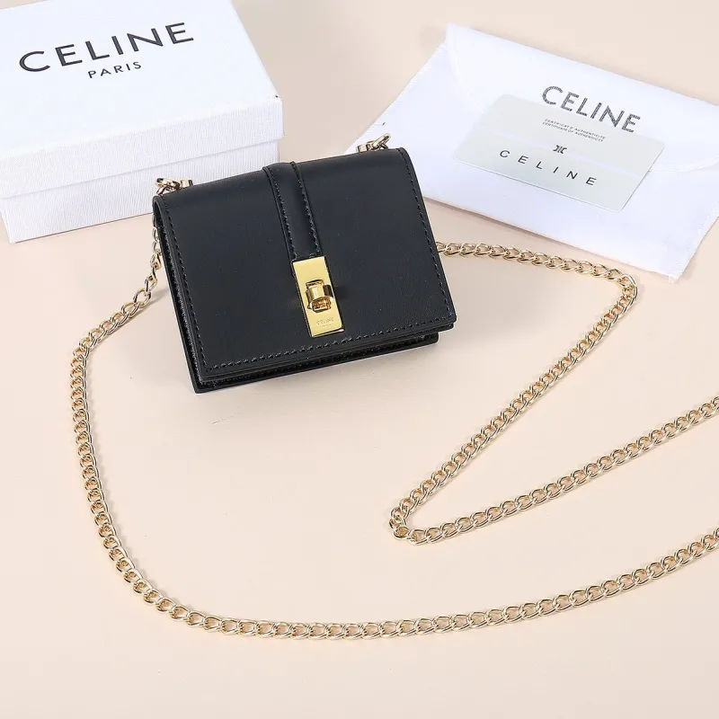 Celine Black Mini Chain Crossbody Bag
