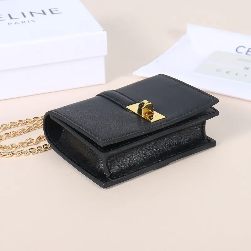 Celine Black Mini Chain Crossbody Bag - Image 3