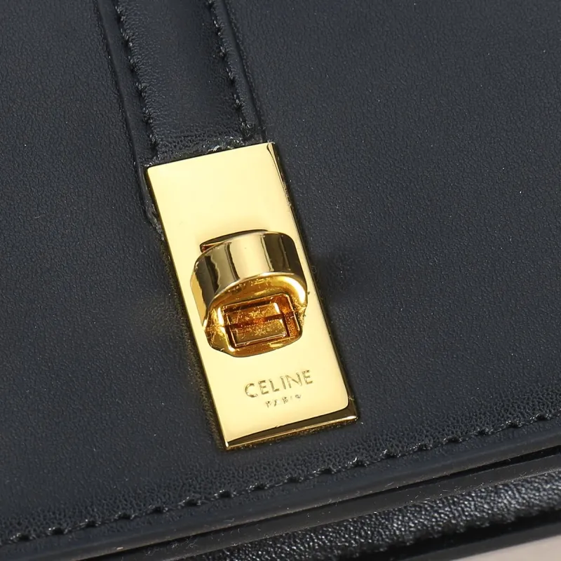 Celine Black Mini Chain Crossbody Bag - Image 6