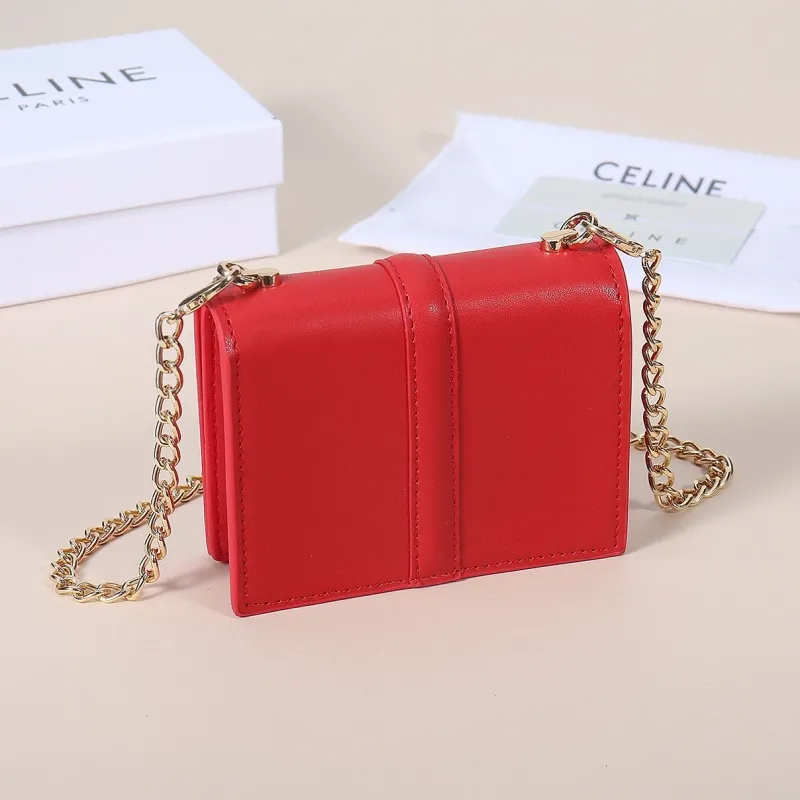 Alternative view of Celine Red Mini Chain Satchel Bag