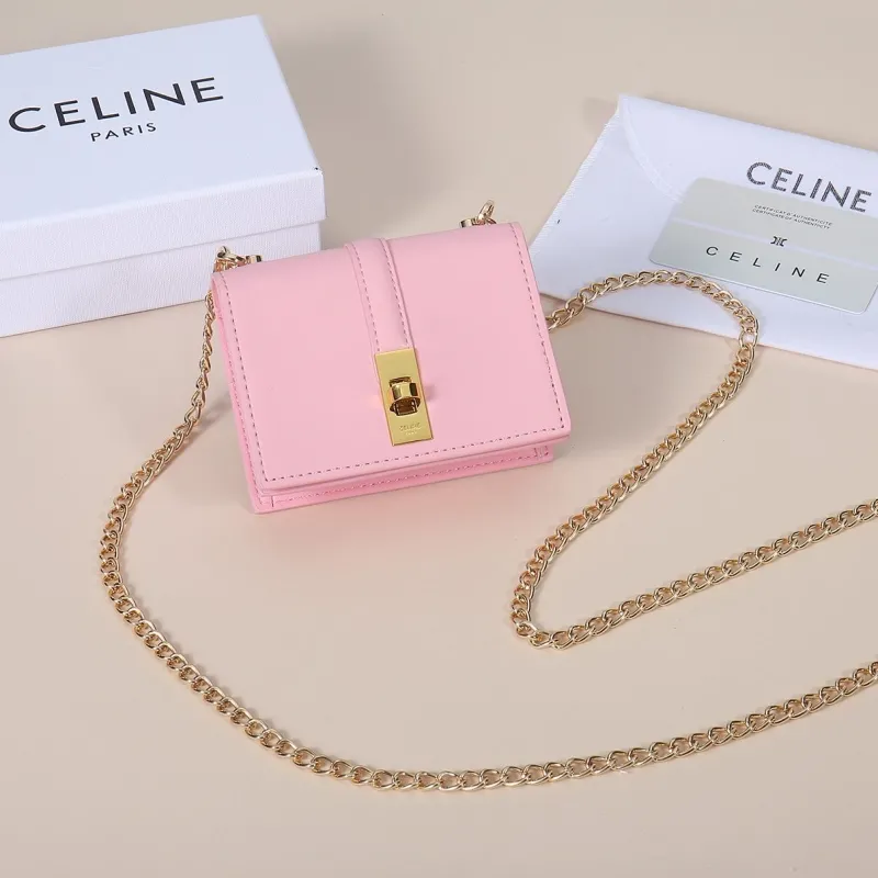 Celine Pink Mini Chain Satchel Bag