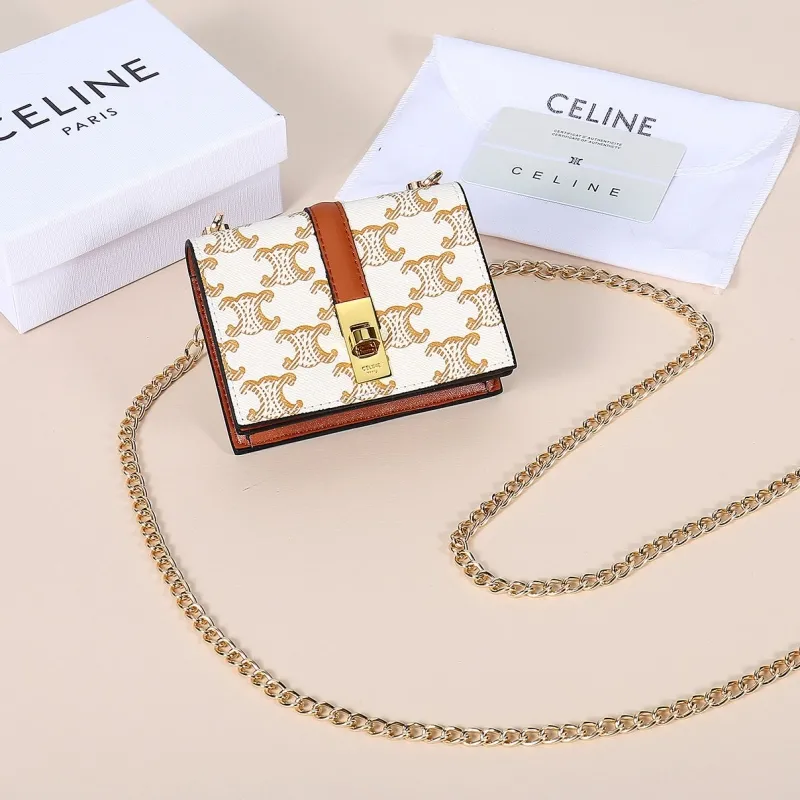 Celine Mini Monogram Chain Satchel Bag