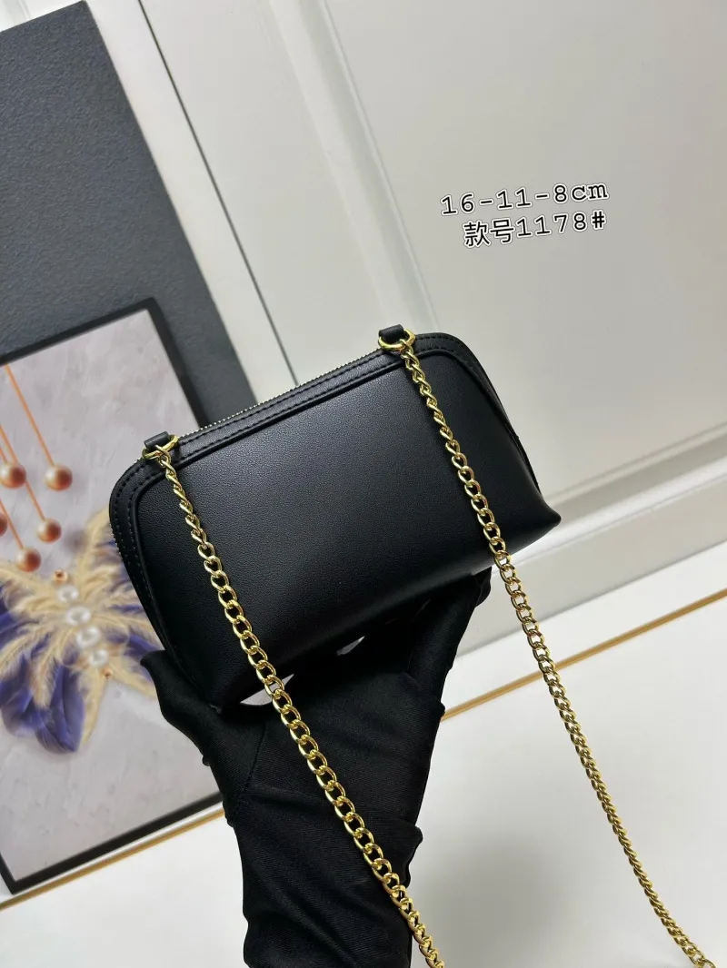 Alternative view of Celine Black Chain Crossbody Satchel Bag Style 1178 16-11-8cm