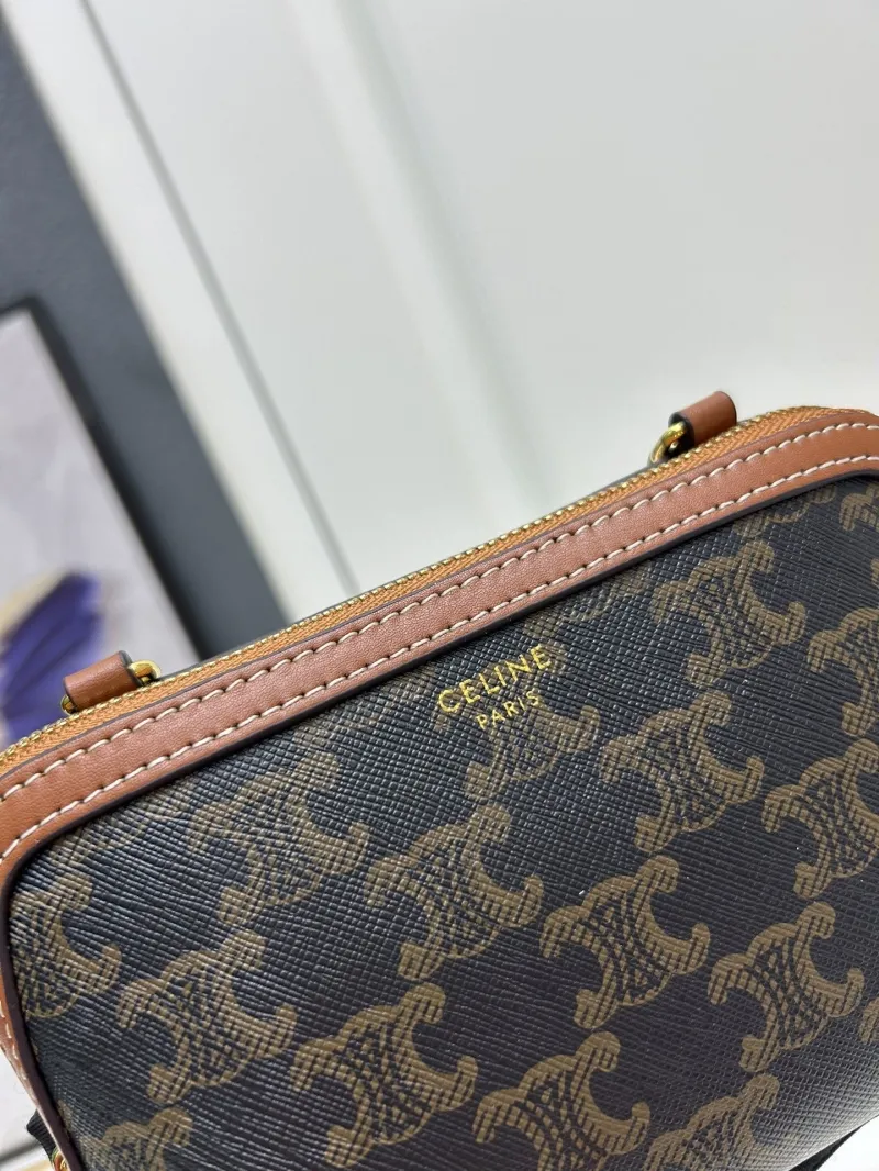 Celine 1178 Dark Brown Chain Satchel Bag - Image 8