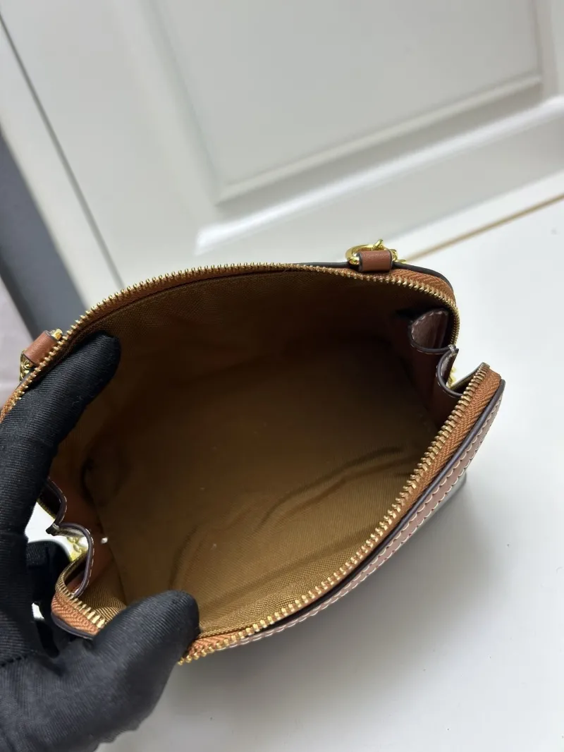 Celine 1178 Dark Brown Chain Satchel Bag - Image 11
