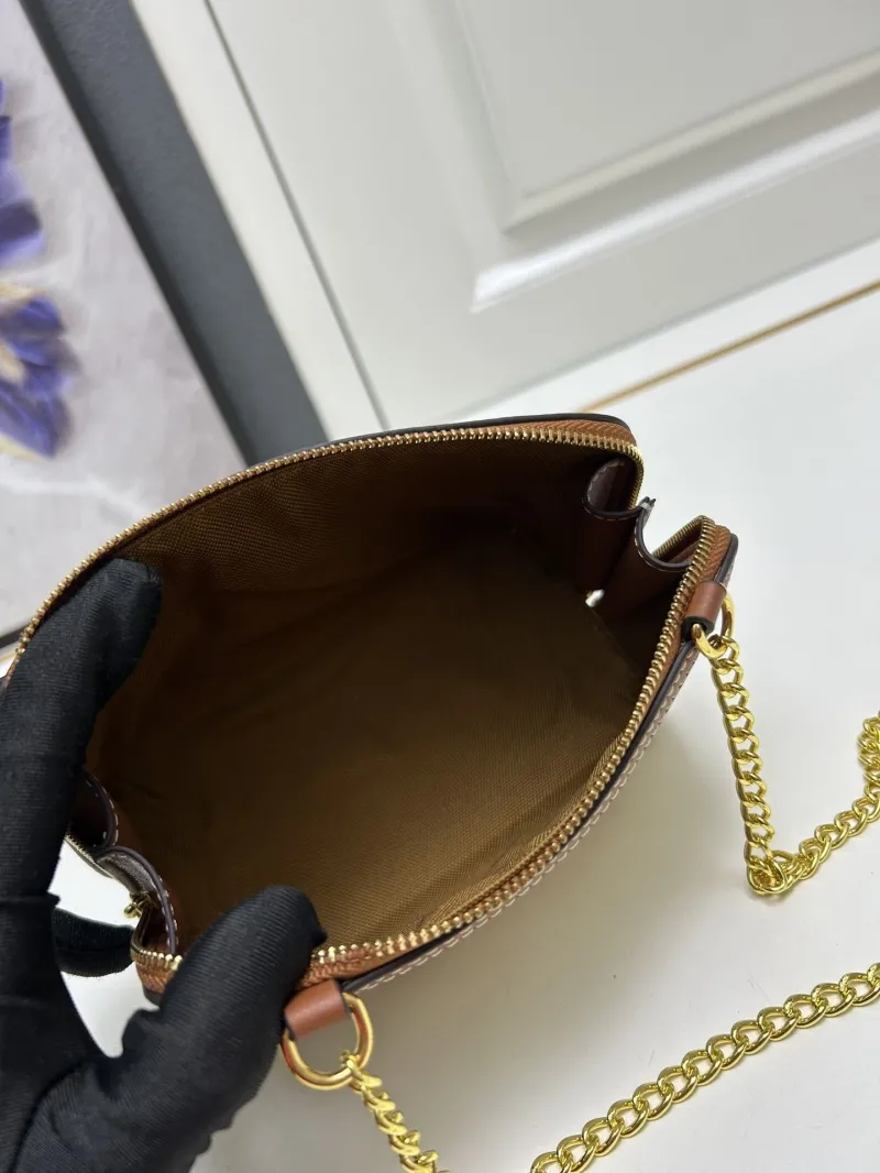 Celine Monogram Crossbody Bag 1178 White Brown - Image 8