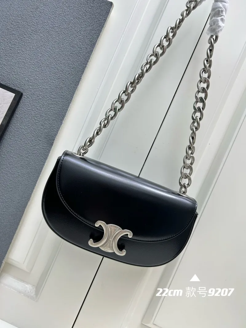 Alternative view of Celine Black 22cm Chain Satchel Bag 9207
