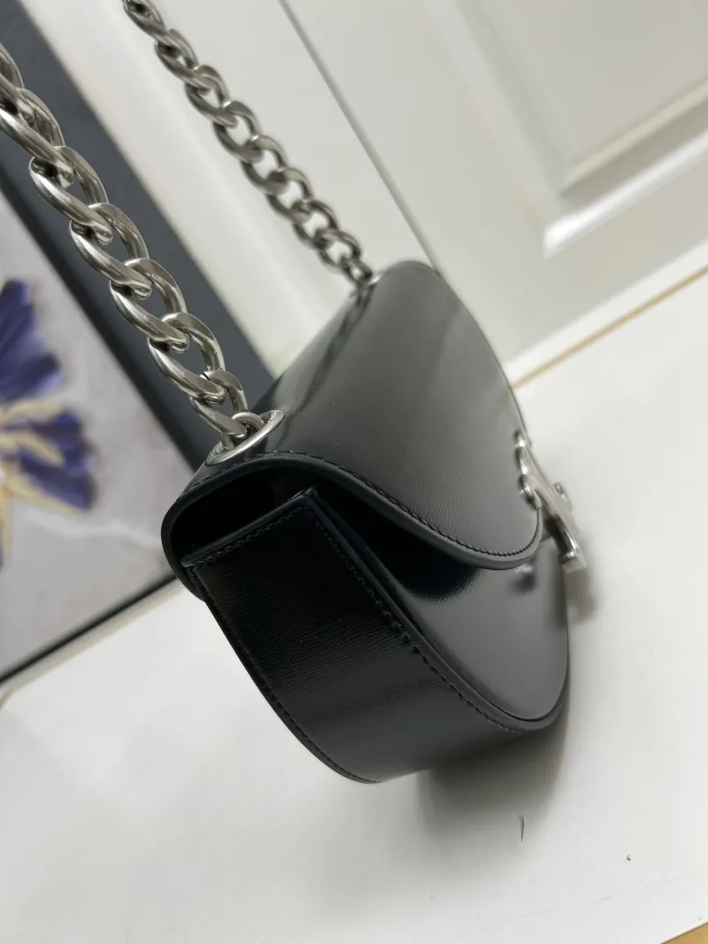 Celine Black 22cm Chain Satchel Bag 9207 - Image 4