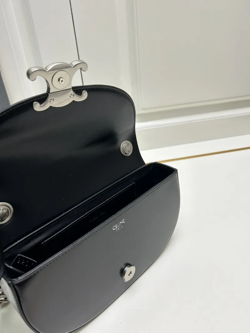 Celine Black 22cm Chain Satchel Bag 9207 - Image 8