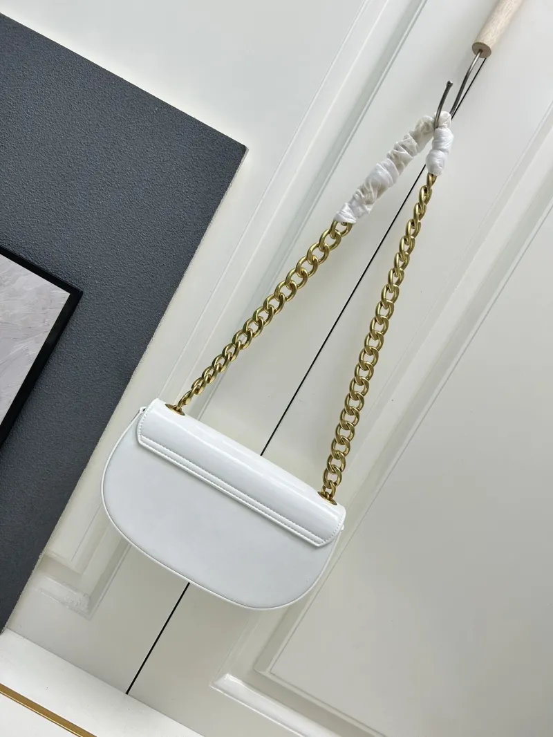 Celine White 22cm Chain Satchel Bag 9207 - Image 4