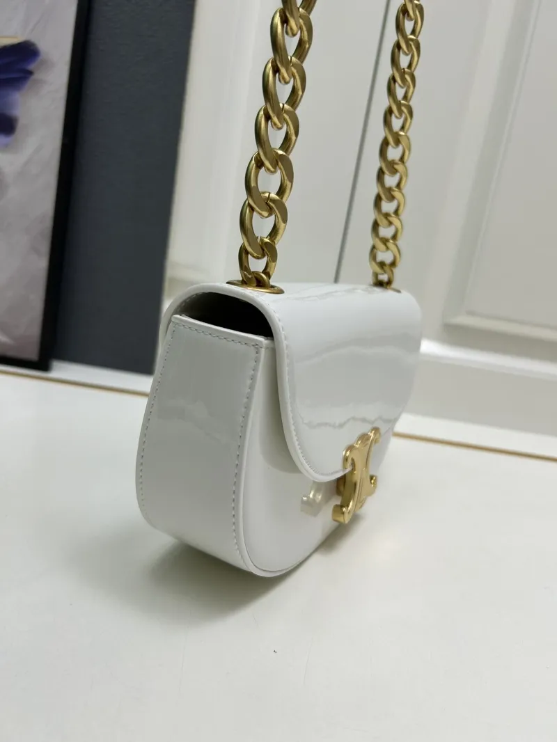 Celine White 22cm Chain Satchel Bag 9207 - Image 5